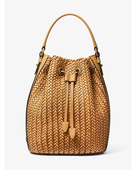 michael kors woven leather bag.